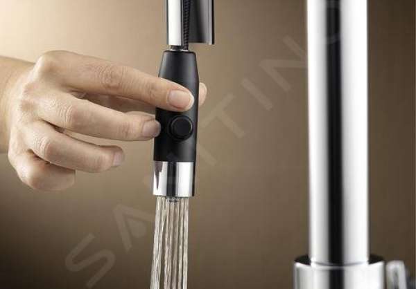BLANCO 521372 CARENA-S Vario, Messing SILGRANIT-Look zweifarbig, jasmin/chrom, Hochdruck