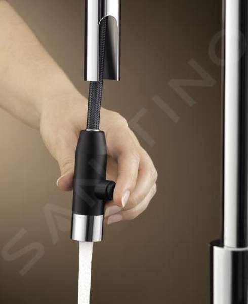 BLANCO 521372 CARENA-S Vario, Messing SILGRANIT-Look zweifarbig, jasmin/chrom, Hochdruck