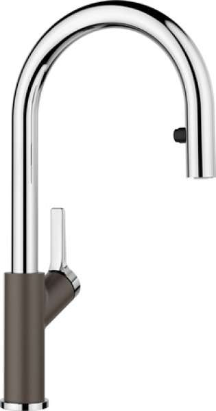 BLANCO 521378 CARENA-S Vario, Messing SILGRANIT-Look zweifarbig, cafe/chrom, Hochdruck