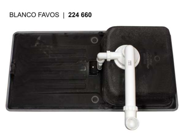BLANCO 521411 FAVOS 45 S, SILGRANIT, jasmin, ohne Ablauffernbedienung, reversibel, 450 mm Untermaß