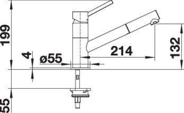 BLANCO 521503 KANO-S, Messing galvanisch, chrom, Hochdruck