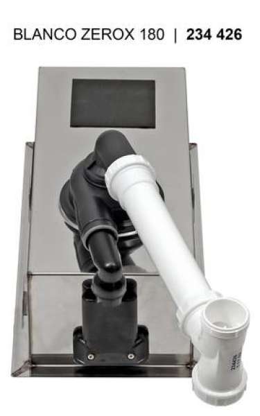 BLANCO 521566 ZEROX 180-IF, Edelstahl Seidenglanz, ohne Ablauffernbedienung, keine Beckenlage, 300 mm Untermaß