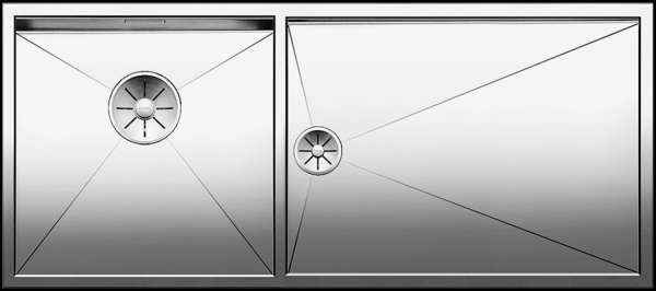 BLANCO 521603 ZEROX 400/550-T-IF/N Edelstahl Becken links