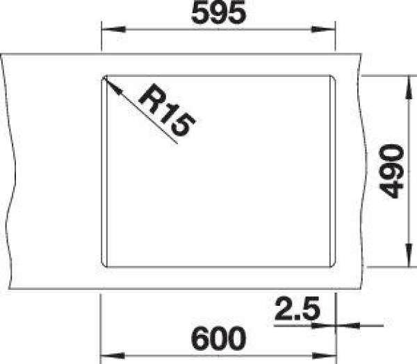 BLANCO 521692 PLEON 6 Split, SILGRANIT, perlgrau, ohne Ablauffernbedienung, Hauptbecken links, 600 mm Untermaß