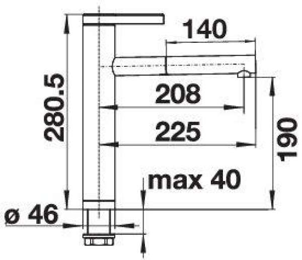 BLANCO 521705 LINEE-S Messing SILGRANIT-Look zweifarbig, muskat/chrom, Hochdruck