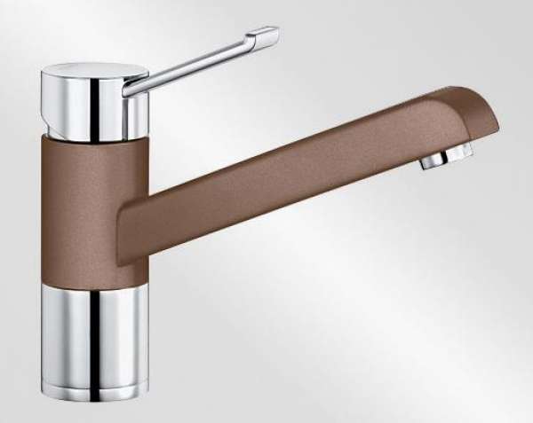 BLANCO 521722 ZENOS Messing SILGRANIT-Look zweifarbig, muskat/chrom, Hochdruck