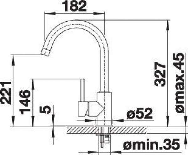 BLANCO 521729 MIDA Messing SILGRANIT-Look, muskat, Hochdruck