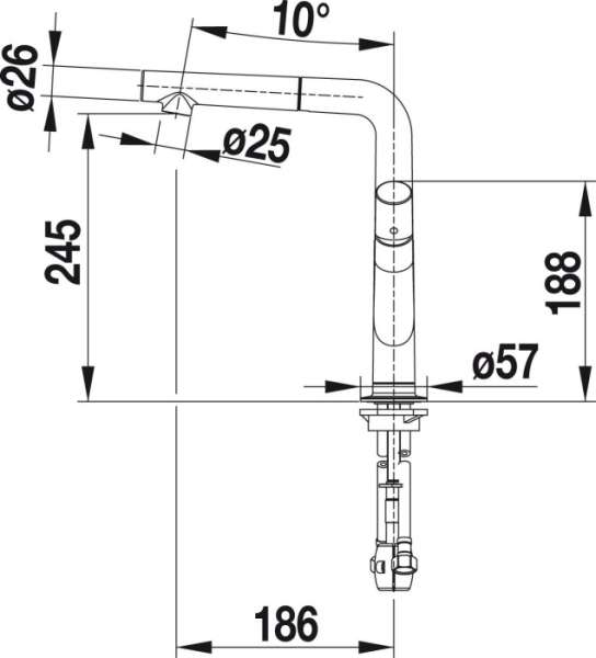 BLANCO 521732 YOVIS-S HD muskat/chrom