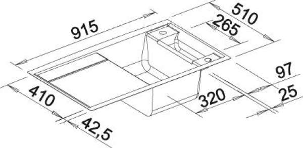 BLANCO 521847 AXIA II 5 S SILGRANIT Edelstahl