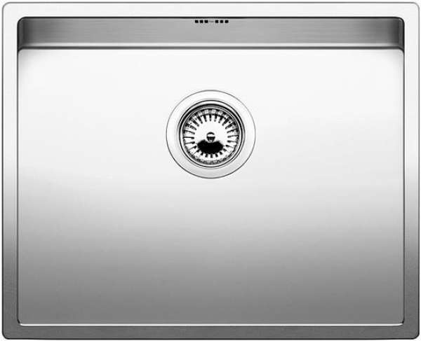 BLANCO 522243 C-STYLE 500-U, Edelstahl Bürstfinish, ohne Ablauffernbedienung, ohne Zubehör, keine Beckenlage, 600 mm Untermaß