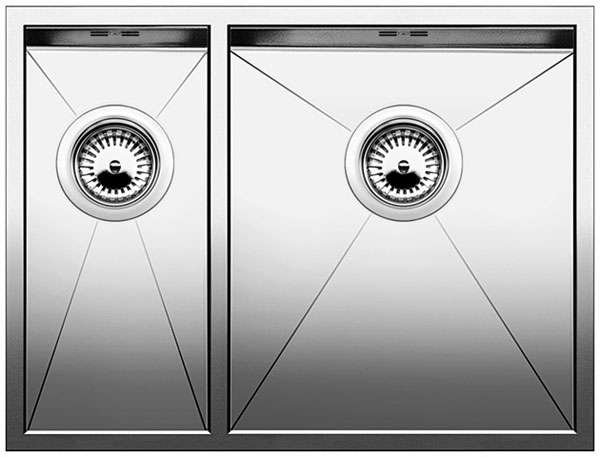 BLANCO 522255 Z-STYLE Einbauspüle 340/180-U Unterbau, Edelstahl Bürstfinish