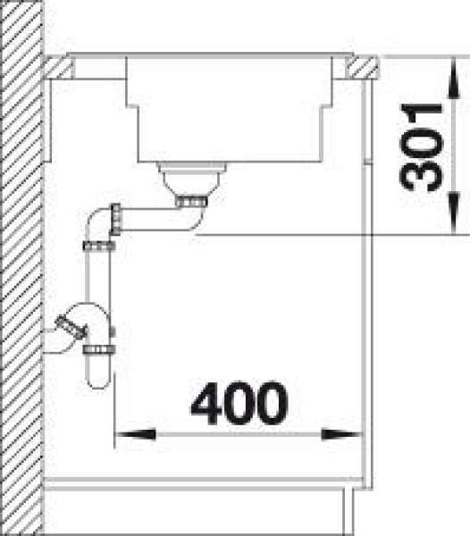 BLANCO 524055 ZENAR XL 6 S SILGRANIT Perlgrau Becken rechts, 600 mm Untermaß