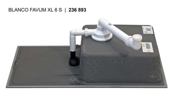 BLANCO 524236 FAVUM XL 6 S, SILGRANIT, jasmin, ohne Ablauffernbedienung, reversibel, 600 mm Untermaß