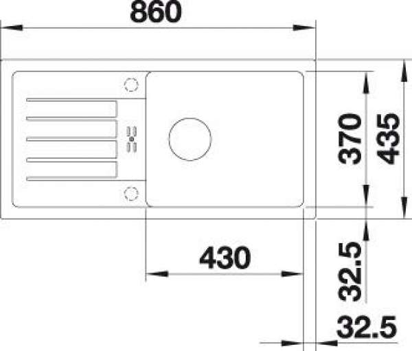 BLANCO 524238 FAVUM XL 6 S, SILGRANIT, cafe, ohne Ablauffernbedienung, reversibel, 600 mm Untermaß