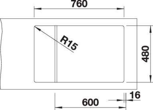Blanco 524834 ELON XL 6 S, SILGRANIT, anthrazit, mit Ablauffernbedienung, mit Zubehör, reversibel, 600 mm Untermaß