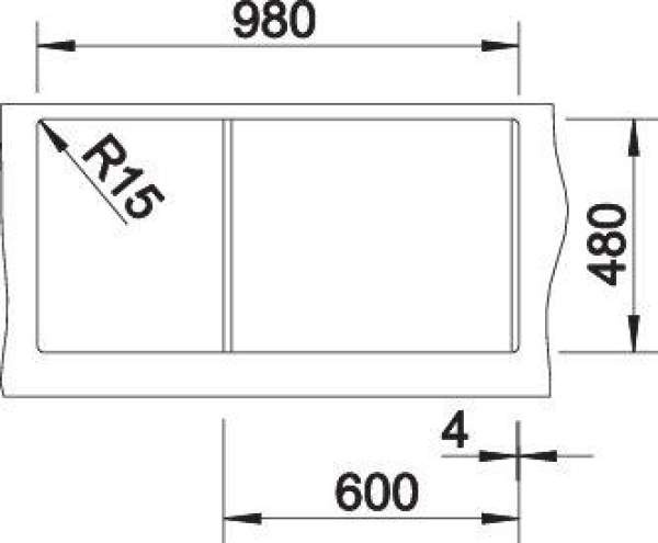 BLANCO 524933 LEXA 6 S, SILGRANIT, perlgrau, mit Ablauffernbedienung, mit Zubehör, reversibel, 600 mm Untermaß