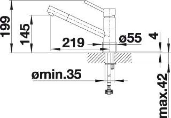 BLANCO 525037 KANO Messing SILGRANIT-Look zweifarbig, muskat/chrom, Hochdruck