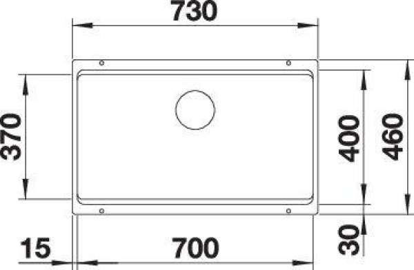 Blanco 525171 ETAGON 700-U 730 x 460 mm weiß