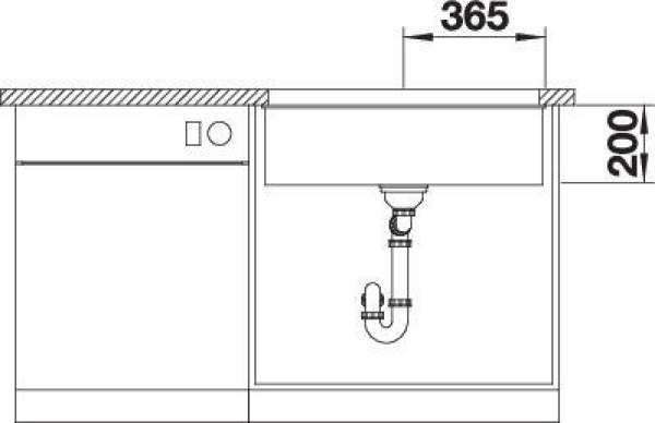 Blanco 525171 ETAGON 700-U 730 x 460 mm weiß
