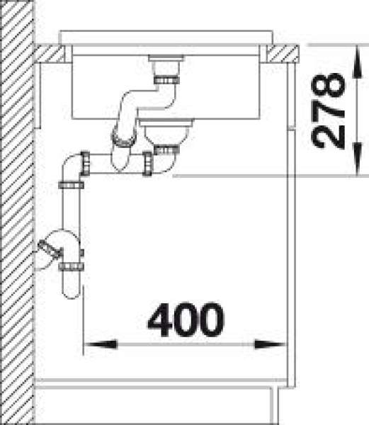 BLANCO 525348 ADON XL 6 S, SILGRANIT, felsgrau, mit Ablauffernbedienung, ohne Zubehör, reversibel, 600 mm Untermaß