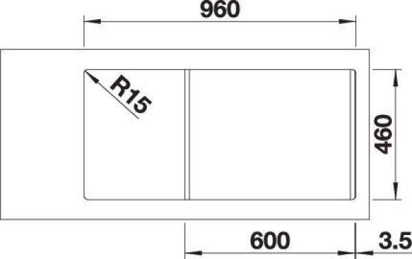 BLANCO 525351 ADON XL 6 S, SILGRANIT, cafe, mit Ablauffernbedienung, ohne Zubehör, reversibel, 600 mm Untermaß