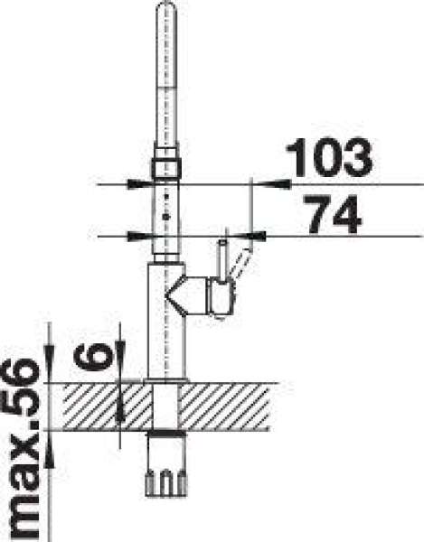 BLANCO 525792 CATRIS-S Flexo, Messing PVD, PVD steel, Hochdruck