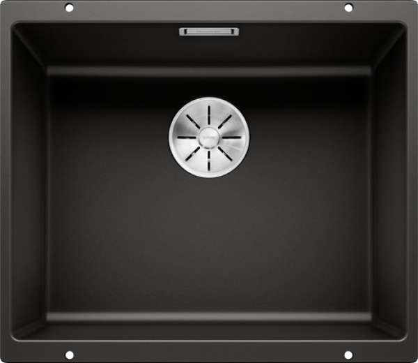 Blanco 525995 SUBLINE 500-U, SILGRANIT, schwarz, ohne Ablauffernbedienung, keine Beckenlage, 600 mm Untermaß