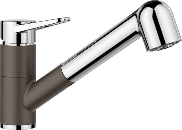BLANCO 526424 WEGA-S II, Messing SILGRANIT-Look zweifarbig, cafe/chrom, Hochdruck