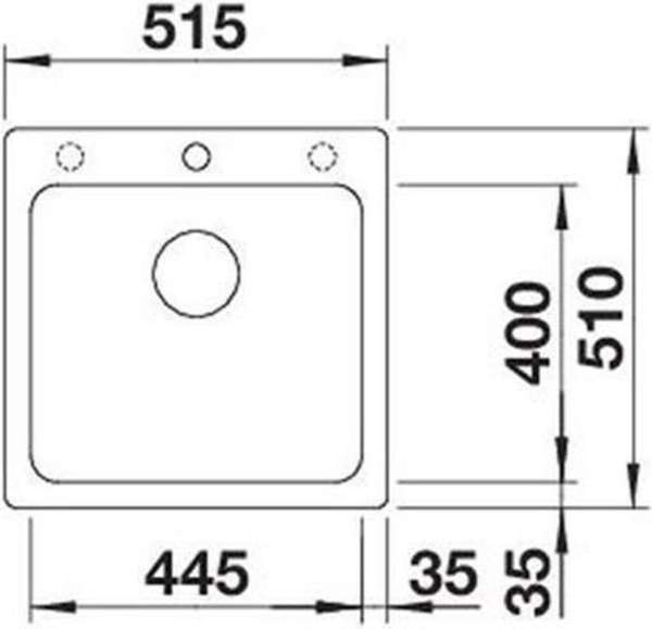 BLANCO 526578  NAYA 5 PuraDur 2, SILGRANIT schwarz