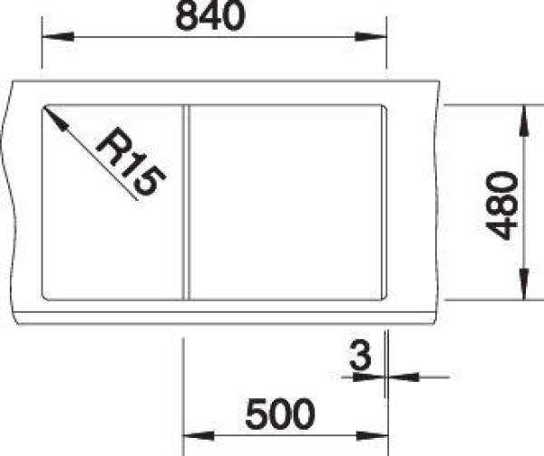 BLANCO 527292 METRA 5 S, SILGRANIT, vulkangrau, mit Ablauffernbedienung, reversibel, 500 mm Untermaß
