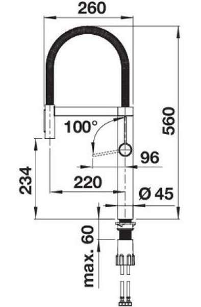 Blanco 527463 CULINA-S II, Messing PVD, PVD steel, Hochdruck