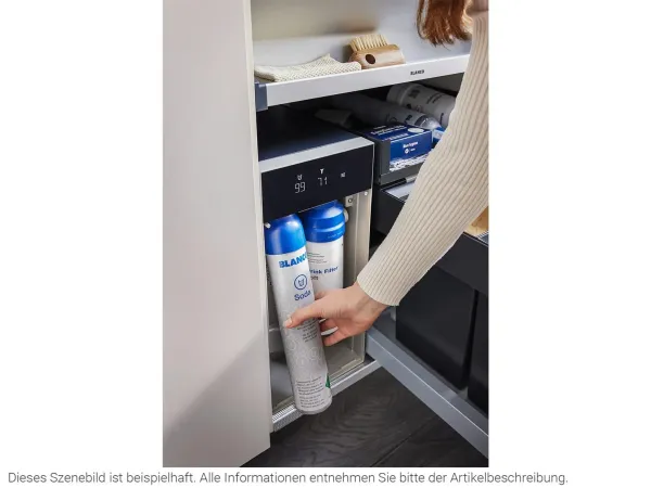 BLANCO 527657 Set Trinkwasserarmatur Choice Icona Schwarz Matt + Kühl- und Karbonisierungseinheit Choice.All