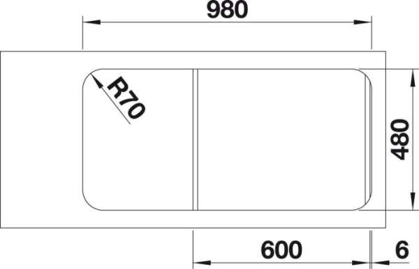 Blanco 520611 YOVA XL 6 S Perlgrau Granitspüle