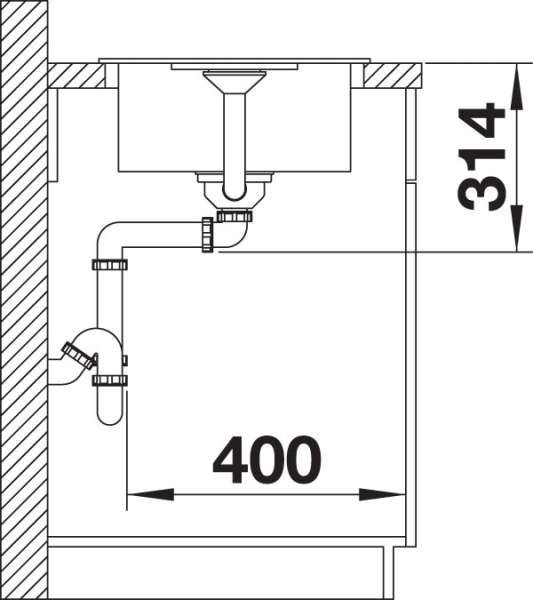 BLANCO 524227 FAVUM 45 S Silgranit PuraDur 2 anthrazit