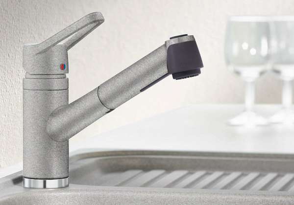 Blanco 514939 Actis-S Küchenarmatur mit ausziehbarer Schlauchbrause Cafe