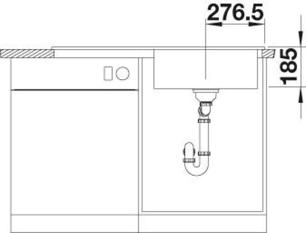 BLANCO 524171 ZENAR XL 6 S Keramik jasmin mit Ablauffernbedienung Becken rechts