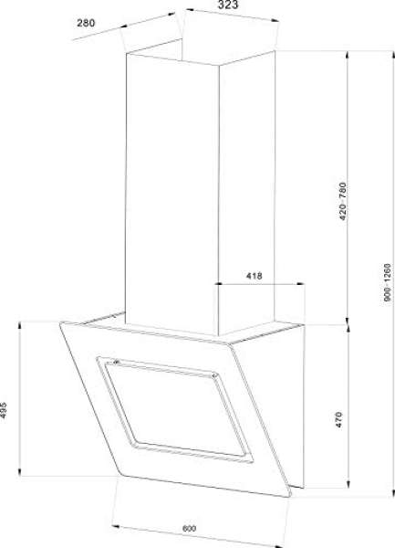 PKM 9040/90WZ Weiß Wandhaube, 90cm