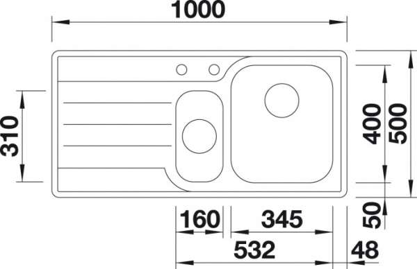 BLANCO 518451 Spüle MEDIAN 6 S-IF Becken