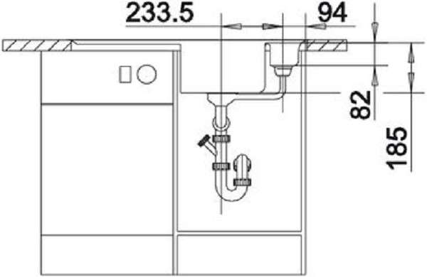 BLANCO 516812 AXIA II 5 S-F PDUR2 ALU­ME­TAL­LIC