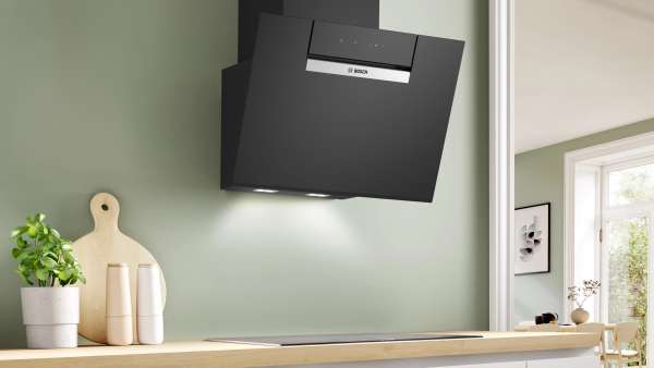 BOSCH DWK67FN60 Serie 4 Wandesse 60 cm Klarglas schwarz bedruckt