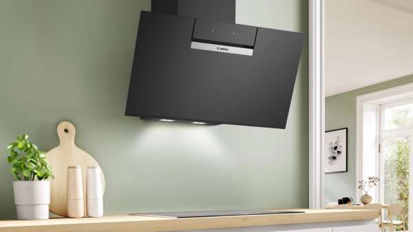 BOSCH DWK87FN60 Serie 4 Wandesse 80 cm Klarglas schwarz bedruckt