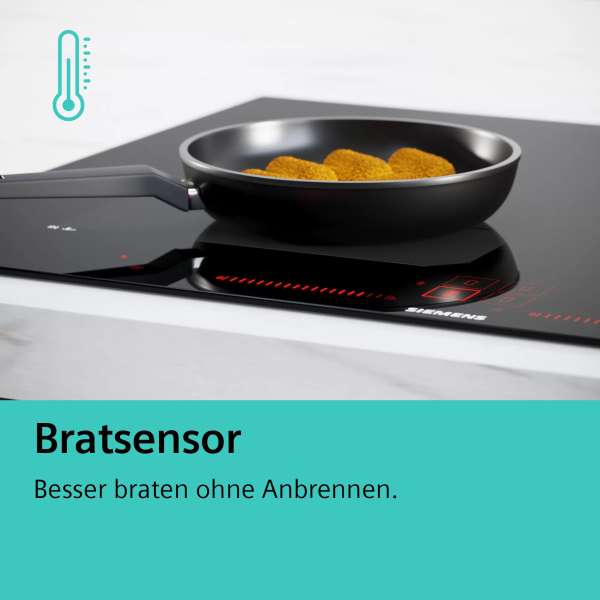 Siemens ED877FQ25E iQ500 Kochfeld mit Dunstabzug (Induktion) 80 cm Mit Rahmen aufliegend