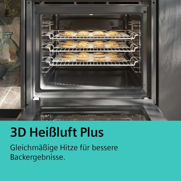 Siemens HB734GBB1 iQ700 Einbau-Backofen 60 x 60 cm Schwarz, Edelstahl