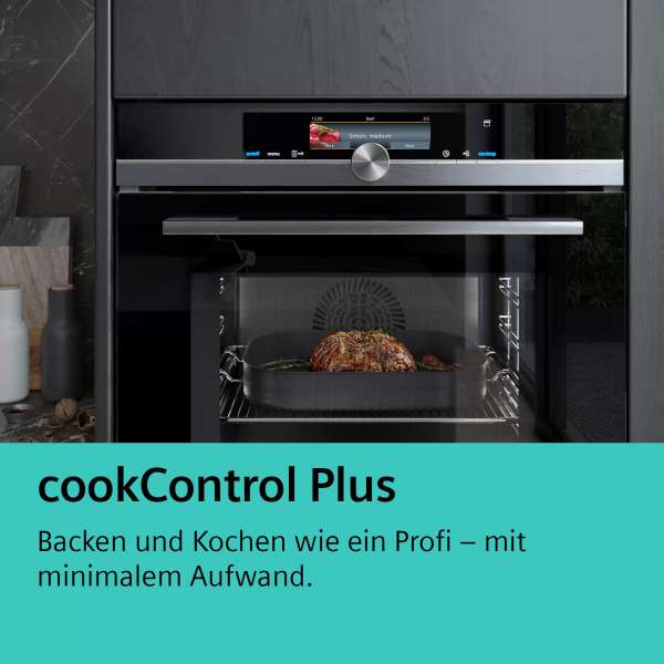 Siemens HB876G2B0 iQ700 Einbau-Backofen 60 x 60 cm Schwarz, Edelstahl
