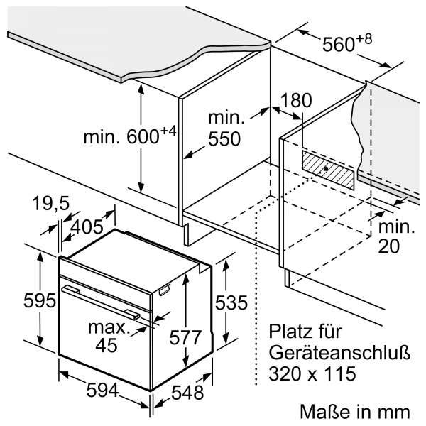 Siemens HB978GMB1 iQ700 Einbau-Backofen 60 x 60 cm Schwarz, Edelstahl