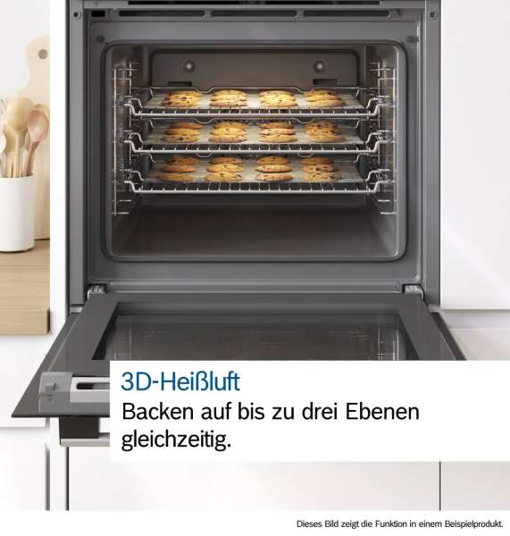 BOSCH HBS271BB0 Serie 4 Einbau-Backofen 60 x 60 cm Schwarz