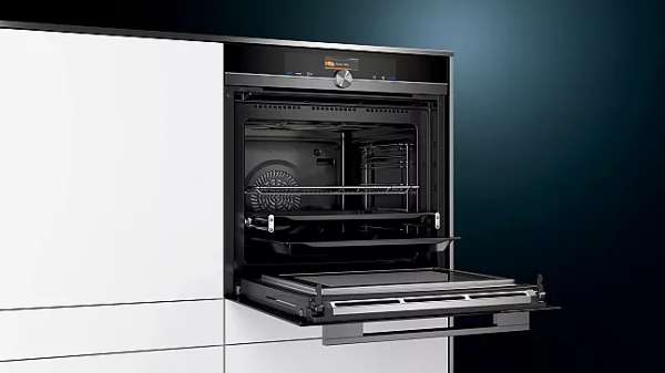 Siemens HM876G2B0 iQ700, Einbau-Backofen mit Mikrowellenfunktion, 60 x 60 cm, Schwarz, Edelstahl