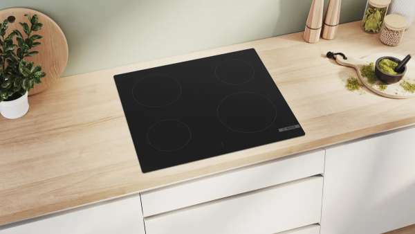BOSCH HNDBB110 Serie 2 Einbau-Herd-Set (HEF010BA1 + NKE611GA2E), Einbau-Herd, Elektro-Kochfeld , 60 x 60 cm, Schwarz