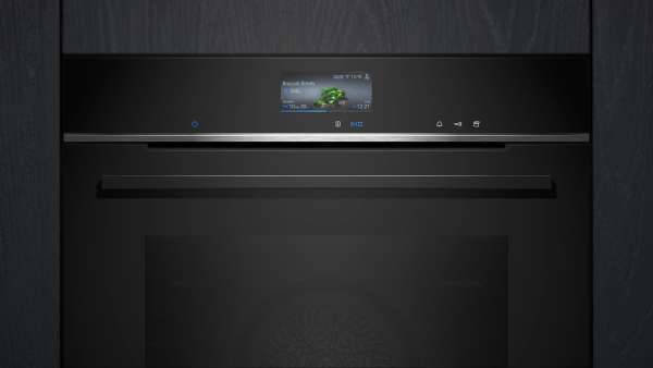 Siemens HR736G1B1 iQ700 Einbau-Backofen mit Dampfunterstützung 60 x 60 cm Schwarz, Edelstahl