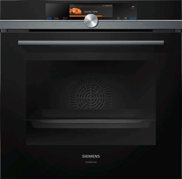 Siemens HS858GXB6 iQ700 Einbau-Dampfbackofen 60 x 60 cm Schwarz, Edelstahl